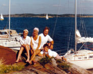 Jenny, Ulla, Anders, Jörgen och Shipman 28 "Xantippa" 1991